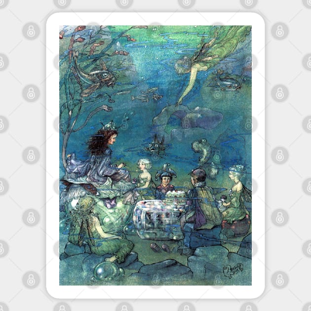 Undersea Tea Party - Harold Gaze Sticker by forgottenbeauty